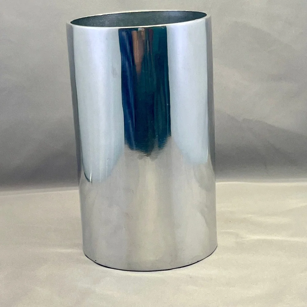 Mariposa Wine Chiller Bottle Coaster Silver Palm Tree Recycled Aluminum Exc